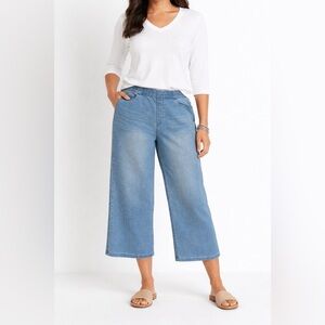 J Jill jeans pull on wide leg cropped women’s size small